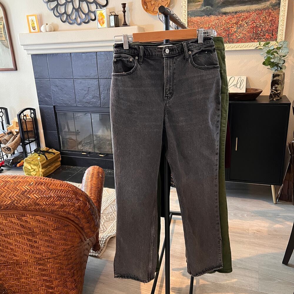 Abercrombie & Fitch Jeans Womens SZ 28/6 Black The 90's Straight Ultra High Rise - Picture 16 of 16